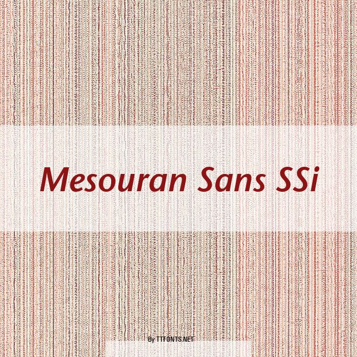 Mesouran Sans SSi example